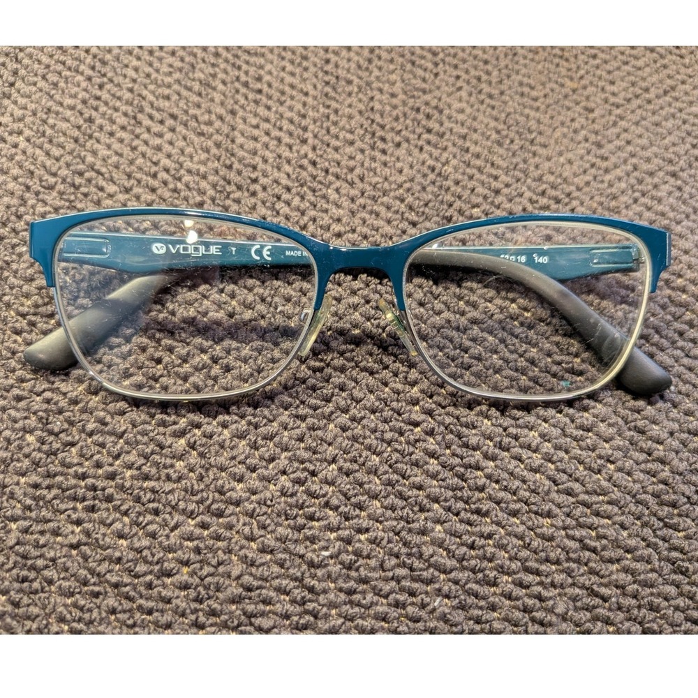 Vogue VO 3940 Teal Blue & Silver‎ Cat Eye Eyeglass Frames - Non-Prescription